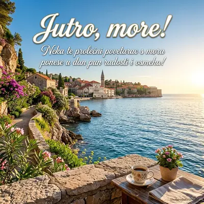 Lepa slika mora za veselo prolećno dobro jutro.